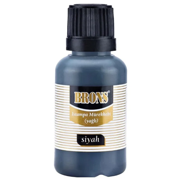 Brons BR-314 30 cc Siyah Yağlı Istampa Mürekkebi - Görsel 4