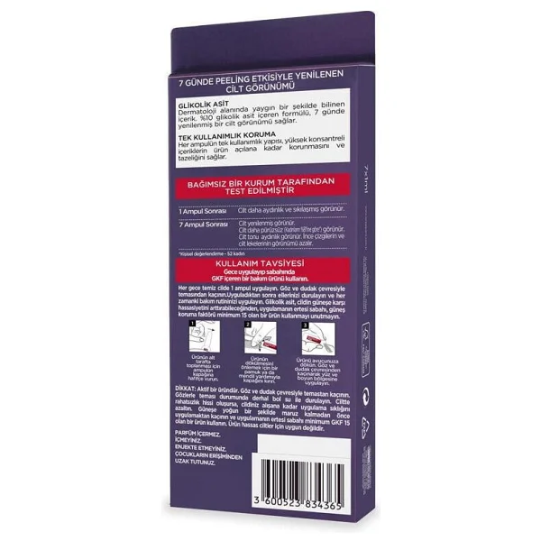 L'Oreal Paris Revitalift Lazer 7 Günlük Kür Peeling Etkili Ampul 7x1 ml - Görsel 3