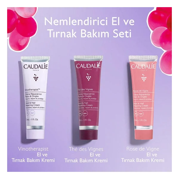 Caudalie Hand And Nail Cream Trio Set - Görsel 2