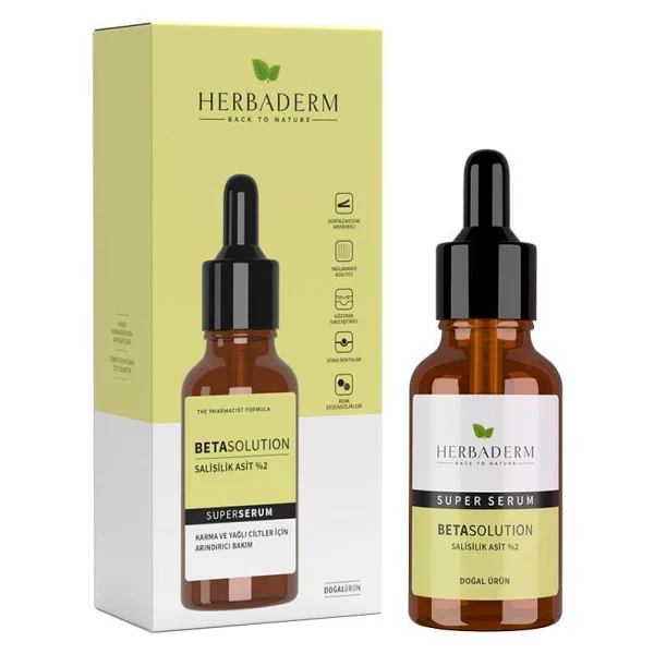Herbaderm Superserum BetaSolution 30 ml Salisilikasit Akneli ve Yağlı Cilt Serumu - Görsel 2