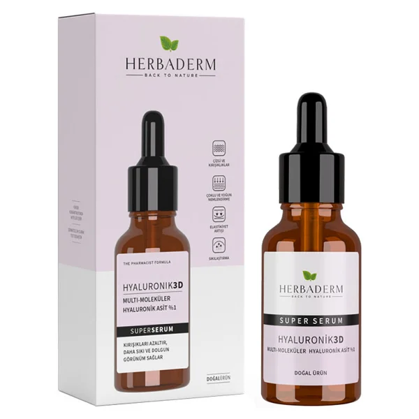 Herbaderm Hyaluronik 3D Superserum 30 ml Yüz Serumu - Görsel 5