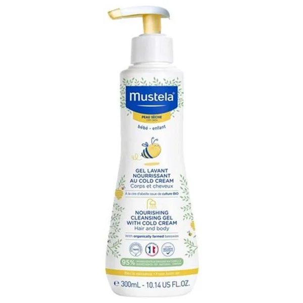 Mustela Cold Cream ve Organik Balmumu İçeren Besleyici Bebek Şampuanı 300 ml - Görsel 3