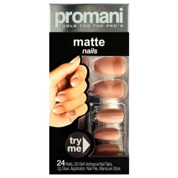 Promani Matte Bej Takma Tırnak Seti PR-5017 - Görsel 2