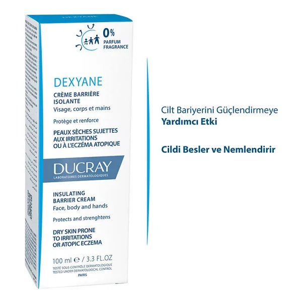 Ducray Dexyane Insulating Barrier Cream 100 ml Kuru ve Atopik Ciltler Krem - Görsel 2