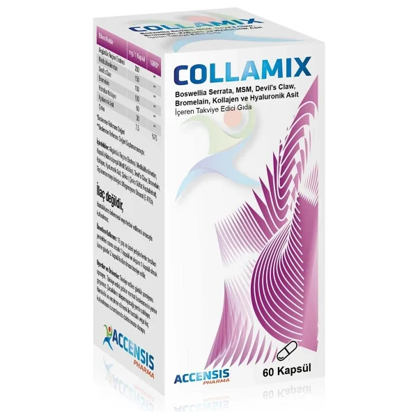 ACCENSİS PHARMA Collamix 60 Kapsül Kolajen Ve Hyalüronik Asit Içeren Takviye Edici Gıda - Görsel 3