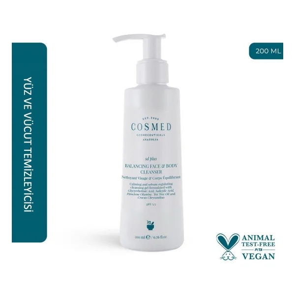 Cosmed SD Plus Balancing 200 ml Yüz ve Vücut Temizleme Jeli - Görsel 4