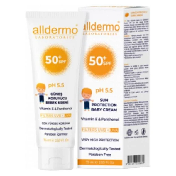 Alldermo 75 ml 50 Faktör Bebek Güneş Kremi - Görsel 2