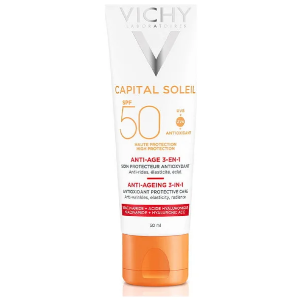 Vichy Capital Soleil 3 in 1 Yaşlanma Karşıtı 50 ml 50 Faktör Güneş Kremi - Görsel 3