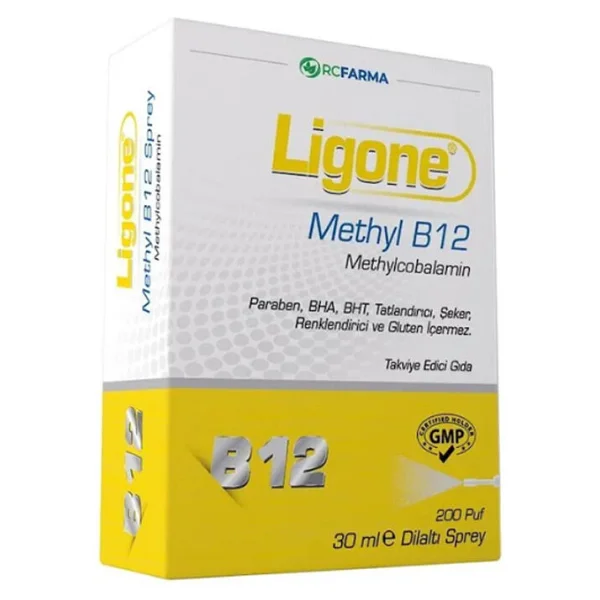 Ligone Methyl B12 2x20 ml Dil Altı Sprey 2x20 ml - Görsel 4