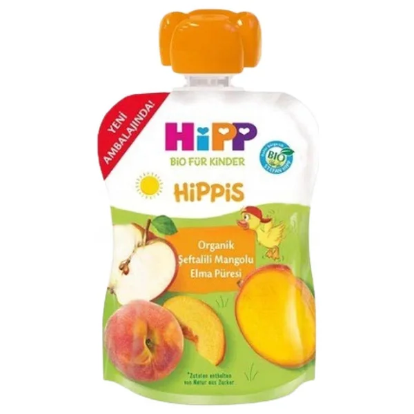 Hipp Organik Şeftalili Mangolu Elma Püresi 100 gr - Görsel 4