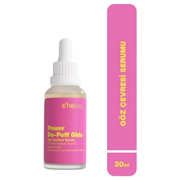 She Vec Power De Puff Girls Caffeine + Glutathione + HA 30 ml Göz Serumu - Görsel 2