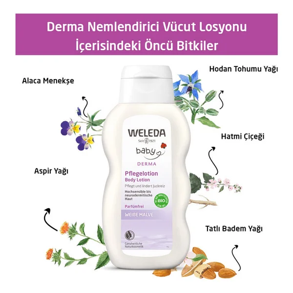 Weleda Baby Derma Nemlendirici Vücut Losyonu 200 ml - Görsel 3