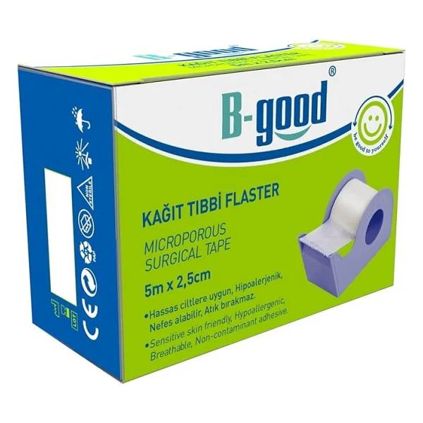 B-Good 5m x 2.5cm Kağıt Tıbbi Flaster - Görsel 3