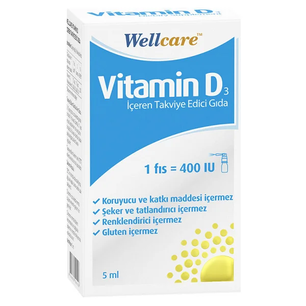 Wellcare Vitamin D3 400 IU 5 ml - Görsel 3