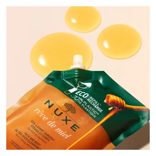 Nuxe Reve De Miel Ultra-Rich Refill 400 ml Vücut ve Yüz Temizleme Jeli - Görsel 2