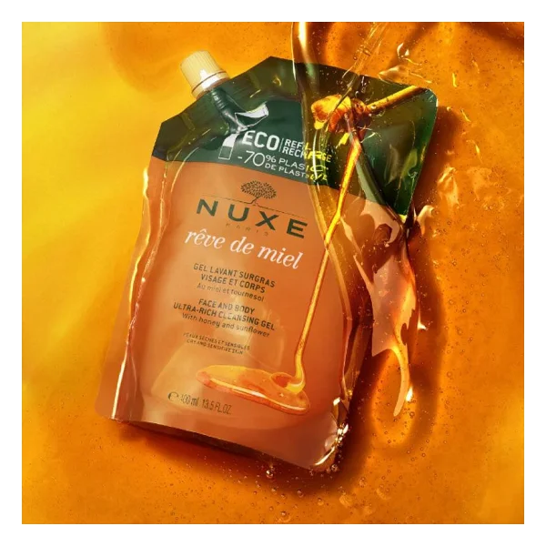 Nuxe Reve De Miel Ultra-Rich Refill 400 ml Vücut ve Yüz Temizleme Jeli - Görsel 4