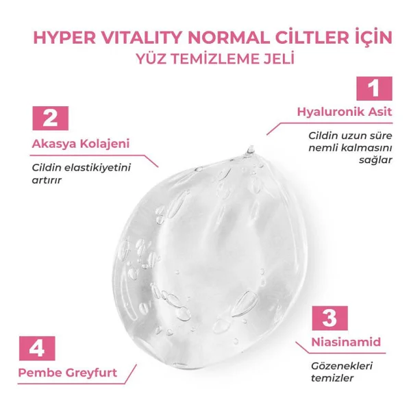 Sinoz Hyper Vitality 400 ml Yüz Temizleme Jeli - Görsel 2