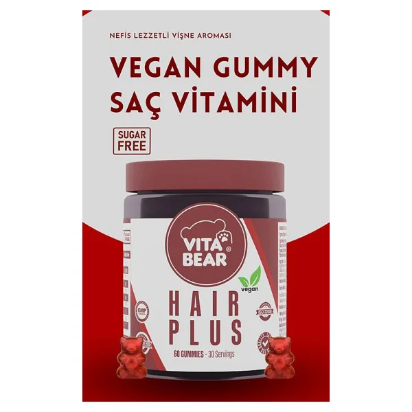 Vita Bear Hair Plus 60 Gummies - Görsel 5