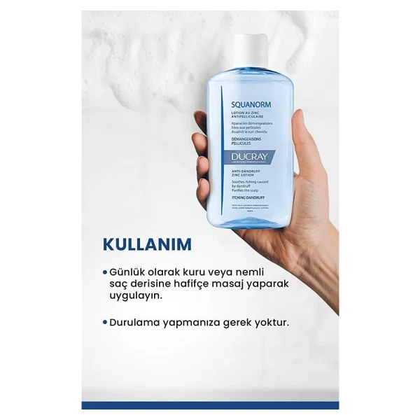 Ducray Kelual Zinc Squanorm Lotion 200 ml Kepeğe Karşı Losyon - Görsel 6