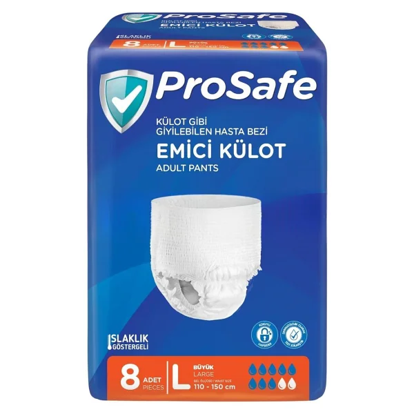 Prosafe Emici Külot Büyük Boy L 8'li Hasta Bezi - Görsel 2