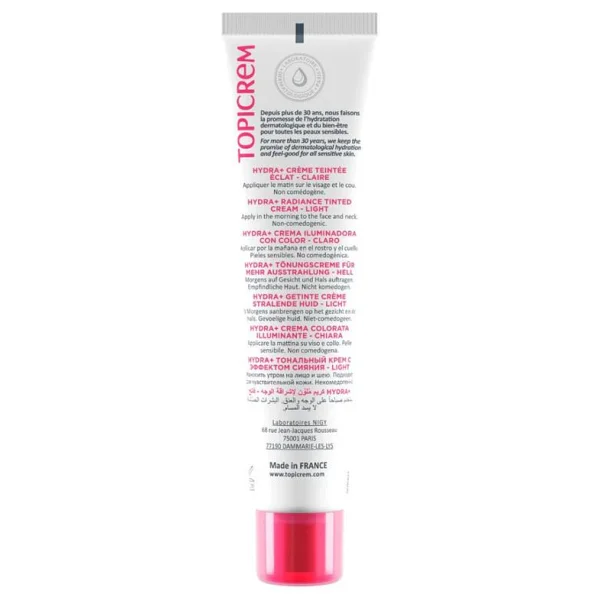 Topicrem Hydra+ Radiance Tinted Light Renkli Nemlendirici Krem Spf 40 40 ml - Görsel 4