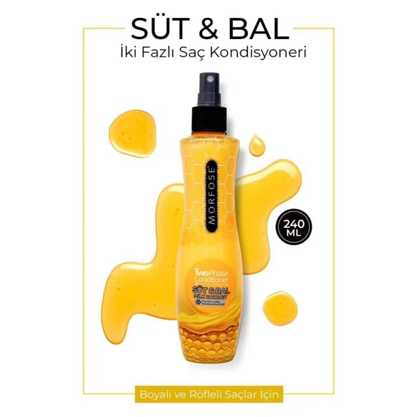 Morfose Süt & Bal İki Fazlı Kondisyoner 240 ml Fön Suyu - Görsel 3