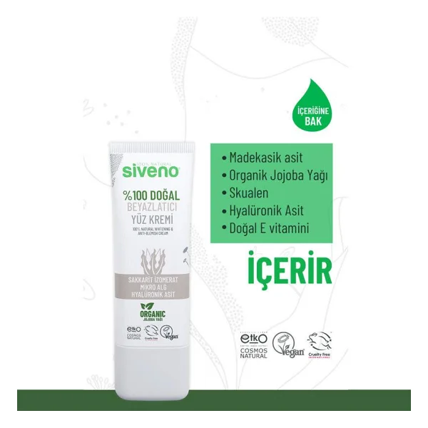 Siveno Doğal Beyazlatıcı Aydınlatıcı 30 ml Leke Kremi - Görsel 3