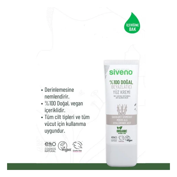 Siveno Doğal Beyazlatıcı Aydınlatıcı 30 ml Leke Kremi - Görsel 4
