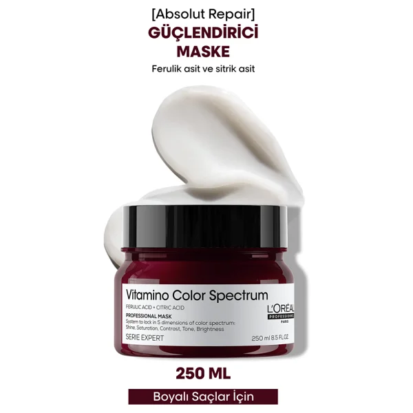 L'Oreal Paris Vitamino Color Spectrum Güçlendirici 250 ml Saç Maskesi - Görsel 6
