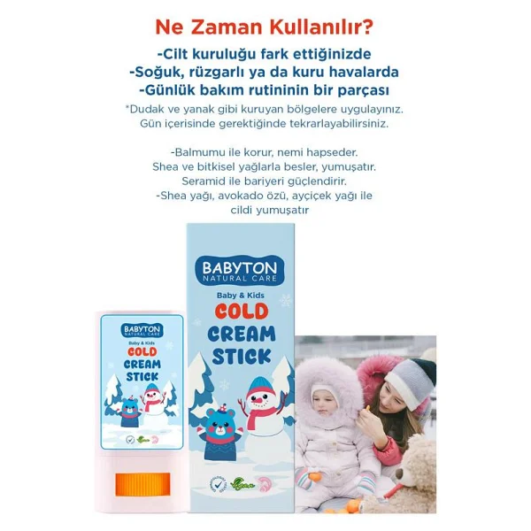 Babyton Cold Stick Nemlendirici ve Besleyici Bebek Bakım Kremi 20 gr - Görsel 5
