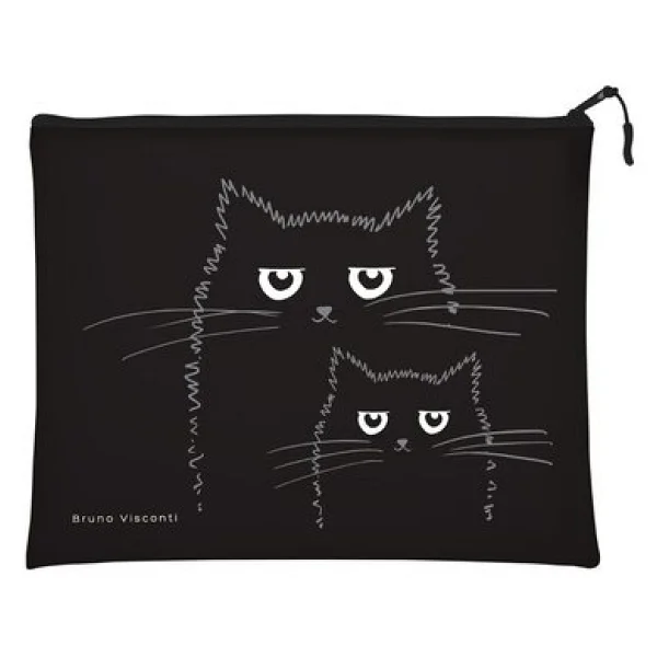 Buruno Visconti Fermuarlı Dosya Black Cats Sılıcone 5+. 26 20 14-013/08 - Görsel 2