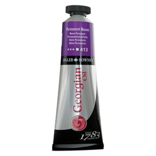 Daler-Rowney Georgian 38 ml Yağlı Boya N:413 Permanent Mauve - Görsel 2