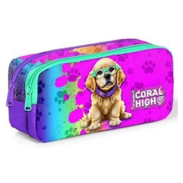 Coral High 12082 Köpek Desenli 2 Bölmeli Kalemlik - Görsel 5