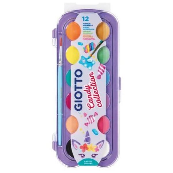 Giotto Candy Collection Pastel 30 mm 12'li Sulu Boya - Görsel 2