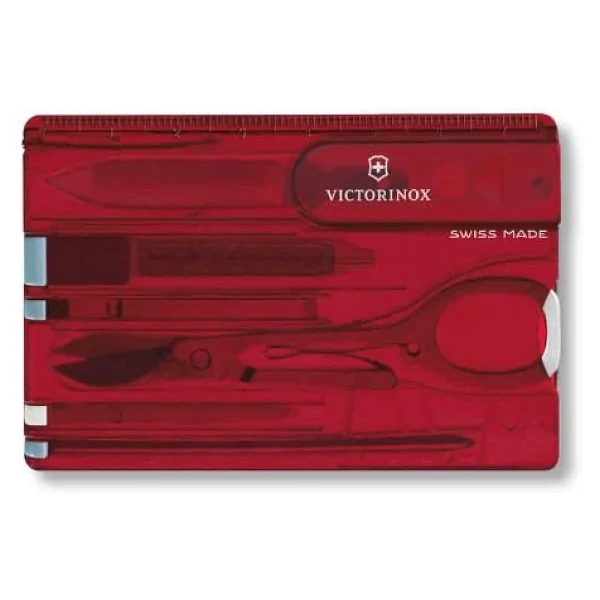 Victorinox Swisscard Classic Ruby 0.7100.T 10F Şeffaf Kırmızı Çakı - Görsel 3