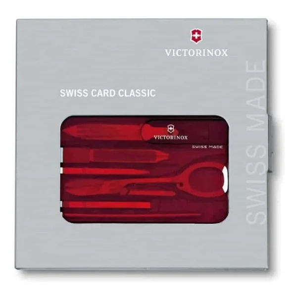Victorinox Swisscard Classic Ruby 0.7100.T 10F Şeffaf Kırmızı Çakı - Görsel 4