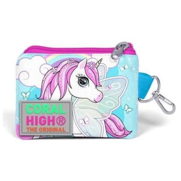 Coral High Kids Mavi Unicorn Desenli Bozuk Para Çantası 21811 - Görsel 2