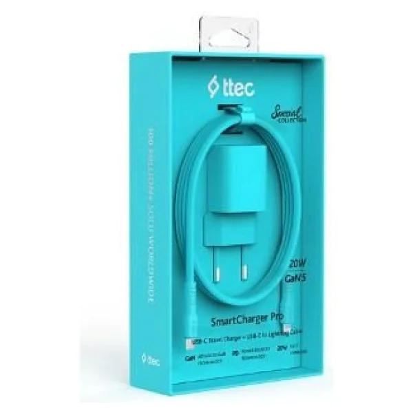 Ttec SmartCharger 2SCG20LNM 20 W Mavi Lightning Kablolu Hızlı Şarj Aleti - Görsel 3