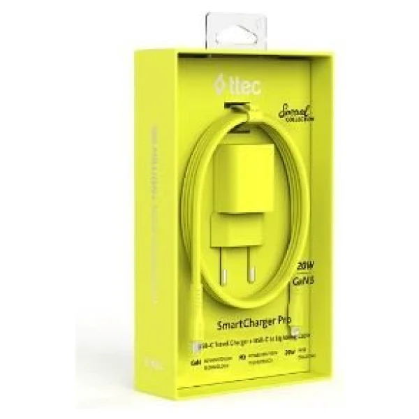 Ttec SmartCharger 2SCG20LNS 20 W Sarı Lightning Kablolu Hızlı Şarj Aleti - Görsel 3