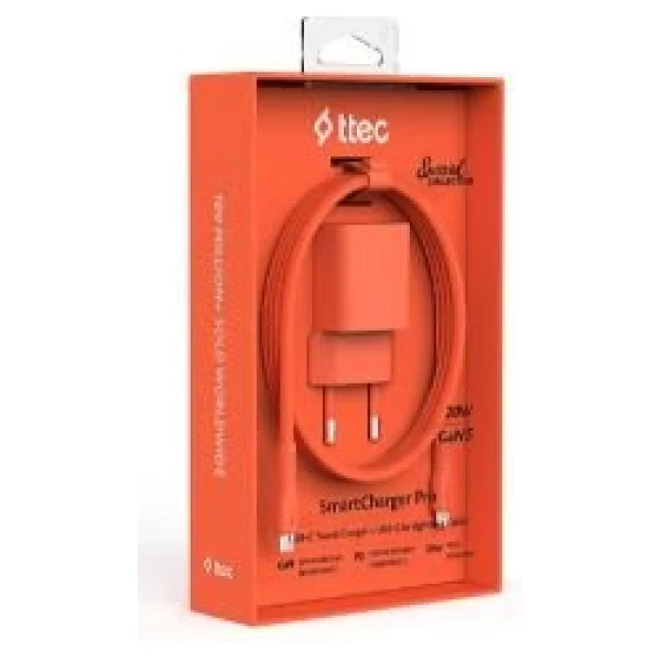 Ttec SmartCharger 2SCG20LNT 20 W Turuncu Lightning Kablolu Hızlı Şarj Aleti - Görsel 3