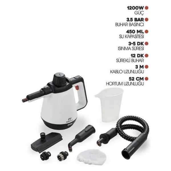 Pirantech CB-02A 1200 W Buharlı Temizleyici - Görsel 7