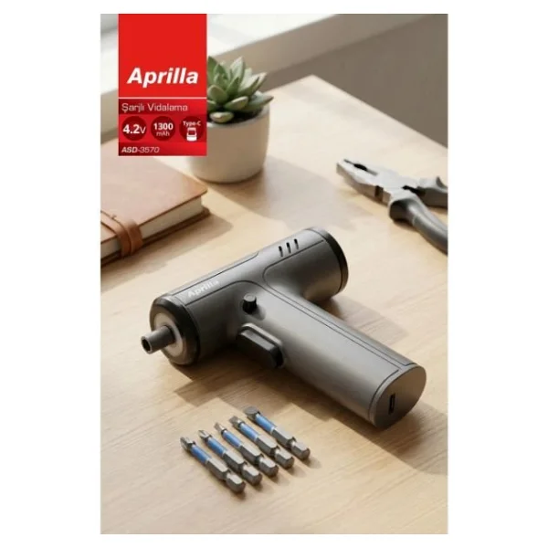 Aprilla ASD-3570 Şarjlı Vidalama Makinesi - Görsel 2