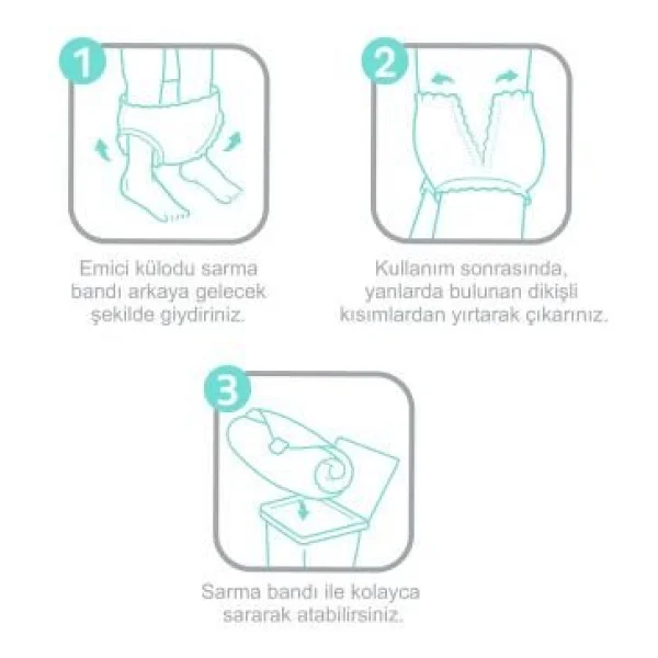 Sleepy Sensitive Süper Emici Külot Orta Boy M 30'lu Hasta Bezi - Görsel 5