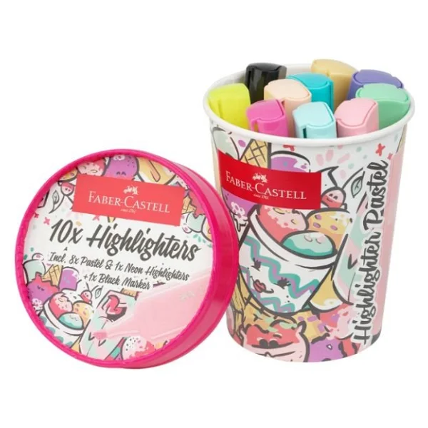Faber-Castell Textliner Ice Cream Pastel 10'lu Fosforlu Kalem - Görsel 3