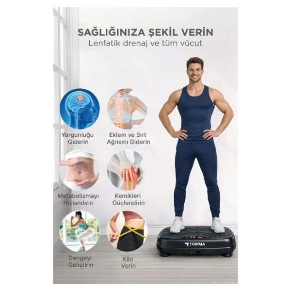 Torima VEP-1000 Programlı Titreşimli Kondisyon Aleti - Görsel 3