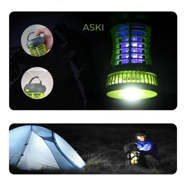 Bix KL-02 Fanlı Taşınabilir Kamp Lambası & Sivrisinek Kovucu - İç & Dış Mekan için LED Işıklı Lamba - Görsel 4