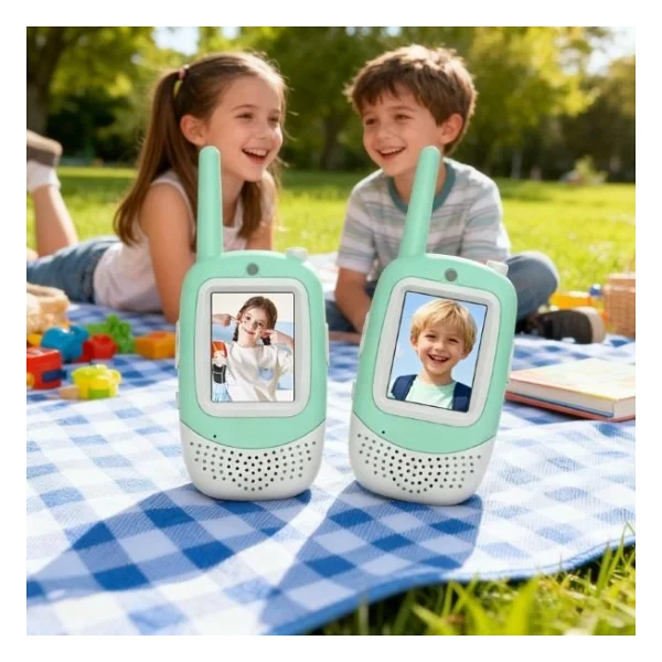 Piili Kameralı Çocuk Telsizi Seti (2'li Set) - Video Walkie Talkie - Görsel 3