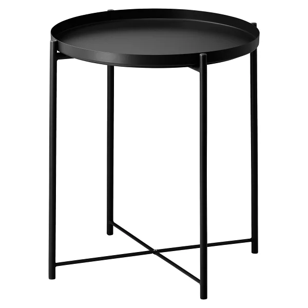 IKEA GLADOM tepsili sehpa, siyah, 45x53 cm 50411990 - Görsel 2