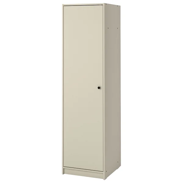 Ikea Gursken Gardırop 49 x 55 x 186 cm Açık Bej Tek Kapılı Elbise Askılı Duvara Sabitlenebilir - 49x55x186 cm - Beyaz - Görsel 2