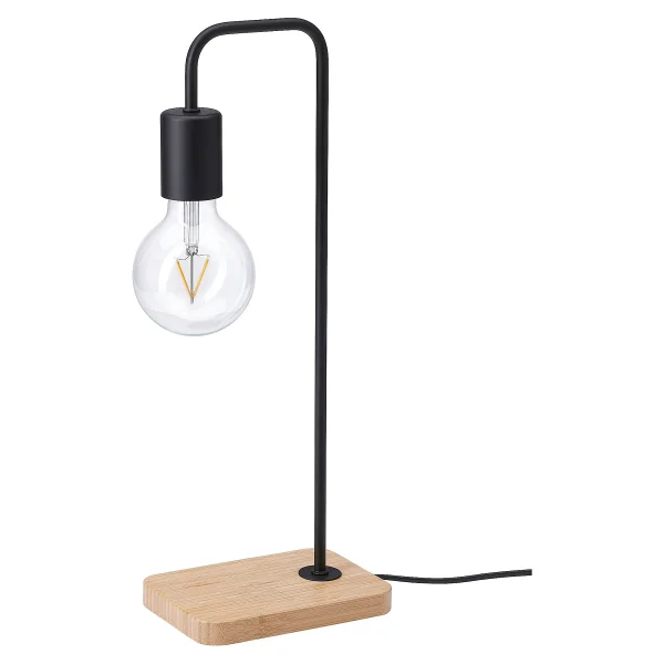 IKEA Tvarhand Masa Lambası Bambu Tabanlı Siyah 47 Cm - Görsel 2